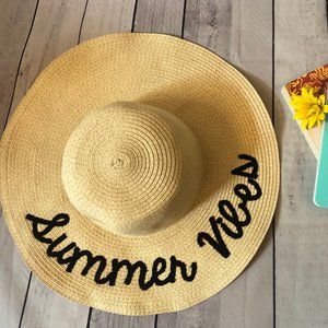 New Summer Vibes Straw Floppy Hat